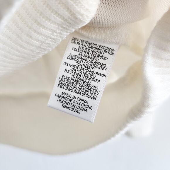 Bobeau Cream Pink & Burgundy Love Embroidered Pullover Sweatshirt Size Small - Picture 3 of 5